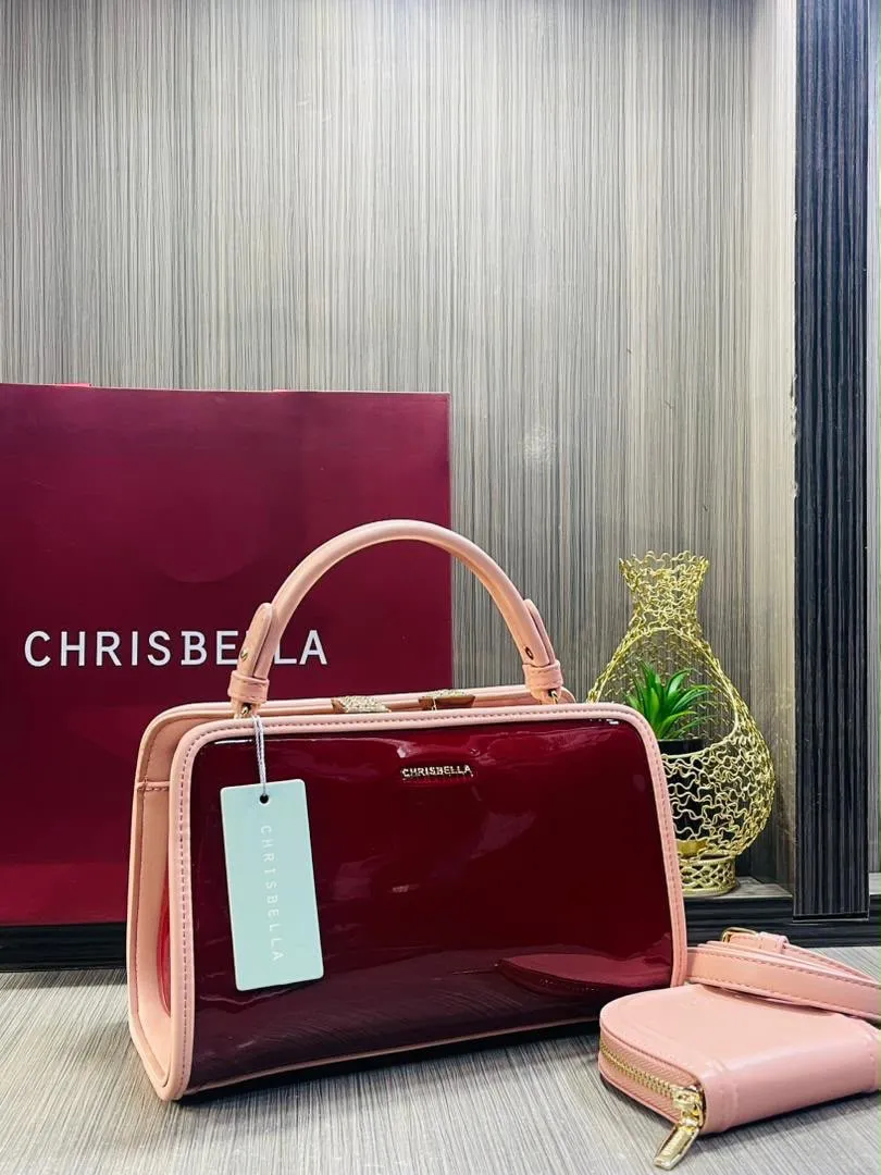 Chrisbella Glossy Leather Bag