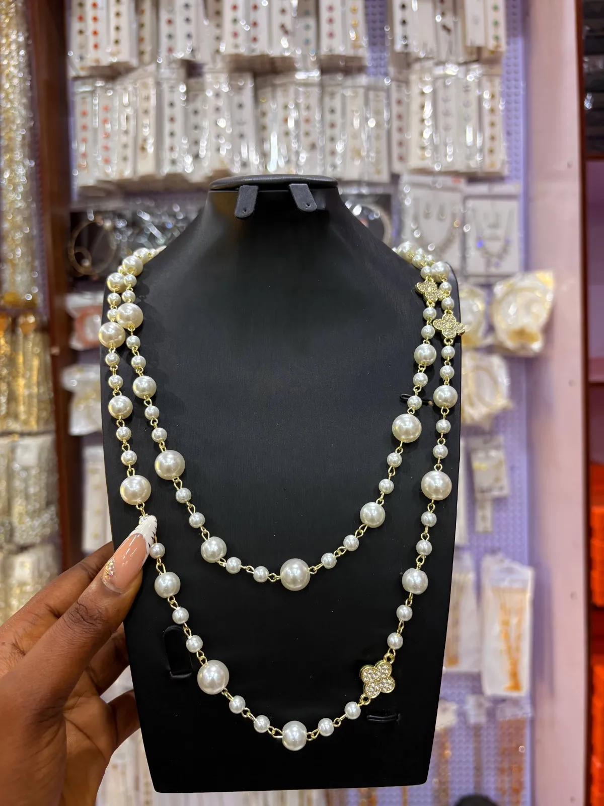 Pearl Chanel Layered Necklace, photo 4