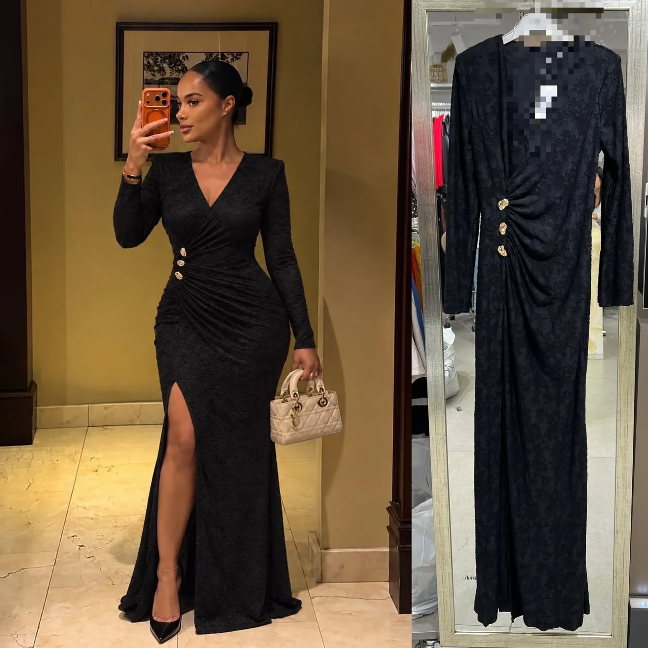 The Noir Elegance Maxi Gown, photo 2