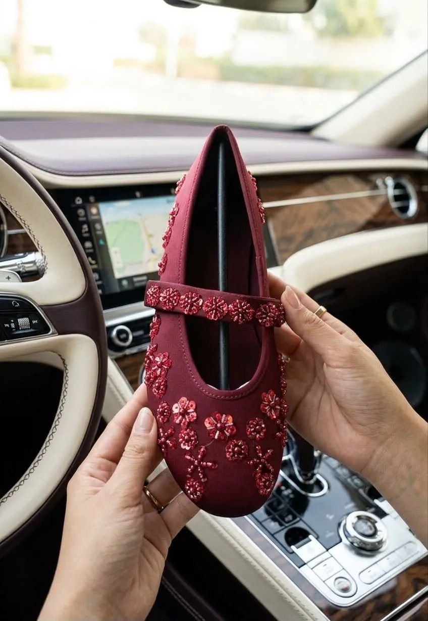 Beaded Ballerina Flats